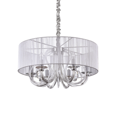 SWAN SP6 ARGENTO LAMPADA SOSPENSIONE - IDEAL LUX 208152 product photo Photo 01 3XL