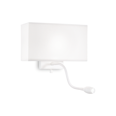 HOTEL AP2 ALL WHITE LAMPADA APPLIQUE - IDEAL LUX 215693 product photo Photo 01 3XL