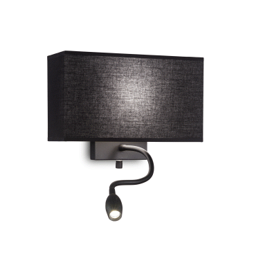 LAMPADA APPLIQUE HOTEL AP2 ALLBLACK - IDEAL LUX 215709 product photo Photo 01 3XL