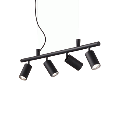 LAMPADA SOSPENSIONE DYNAMITE SP4 NERO - IDEAL LUX 231341 product photo Photo 01 3XL