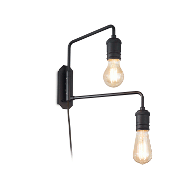 LAMPADA APPLIQUE TRIUMPH AP2 NERO - IDEAL LUX 242385 product photo Photo 01 3XL