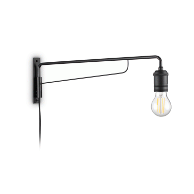 LAMPADA APPLIQUE TRIUMPH AP1 NERO - IDEAL LUX 242392 product photo Photo 01 3XL