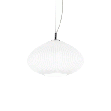 LAMPADA SOSPENSIONE PLISSE ' SP1 D25 CROMO - IDEAL LUX 264509 product photo Photo 01 3XL