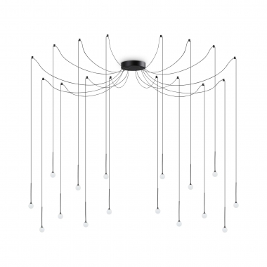 LAMPADA SOSPENSIONE LUCCIOLA SP1 6 NERO - IDEAL LUX 284002 product photo Photo 01 3XL