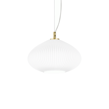 LAMPADA SOSPENSIONE PLISSE ' SP1 D25OTTONESATINATO - IDEAL LUX 285177 product photo Photo 01 3XL