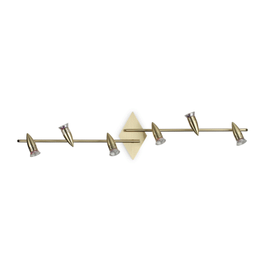 LAMPADA PLAFONIERA ALFA PL6 OTTONESATINATO - IDEAL LUX 287805 product photo Photo 01 3XL