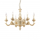 LAMPADARIO SOSPENSIONE GIGLIO SP6 ORO - IDEAL LUX 075327 product photo