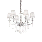 LAMPADA SOSPENSIONE PANTHEON SP6 CROMO - IDEAL LUX 088051 product photo