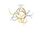 LAMPADA PLAFONIERA MULTI FLEX PL8 COLOR - IDEAL LUX 159010 product photo