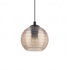 LAMPADARIO SOSPENSIONE RIGA SP1 SMALL AMBRA - IDEAL LUX 241241 product photo