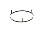 LAMPADA PLAFONIERA ORACLESLIMPLD050ROUND NERO 3000K - IDEAL LUX 265988 product photo