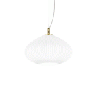 LAMPADA SOSPENSIONE PLISSE ' SP1 D25OTTONESATINATO - IDEAL LUX 285177 product photo