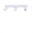 PLAFONIERA RUDY PL3 SQUARE BIANCO - IDEAL LUX 294810 product photo