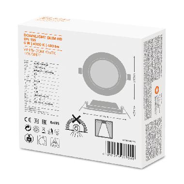 DL SLIM DN105 6W/4000K WT IP20     LEDV - LEDVANCE DWLSDN1056840G2 - LEDVANCE DWLSDN1056840G2 - LEDVANCE DWLSDN1056840G2 product photo Photo 02 3XL