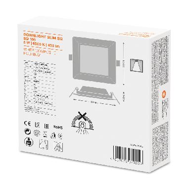 DL SLIM SQ105 6W/6500K WT IP20     LEDV - LEDVANCE DWLSSQ1056865G2 - LEDVANCE DWLSSQ1056865G2 - LEDVANCE DWLSSQ1056865G2 product photo Photo 02 3XL