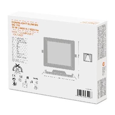 DL SLIM SQ155 12W/4000K WT IP20    LEDV - LEDVANCE DWLSSQ15512840G2 - LEDVANCE DWLSSQ15512840G2 - LEDVANCE DWLSSQ15512840G2 product photo Photo 02 3XL