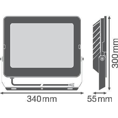 FL COMP V 180W 830 SYM 100 BK      LEDV - LEDVANCE FLCOMP180830B product photo Photo 03 3XL