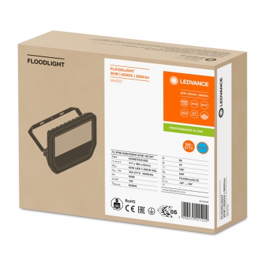 PROIETTORE FARO 30W 6500K 100W - LEDVANCE FLOOD30865WG3 product photo Photo 03 3XL