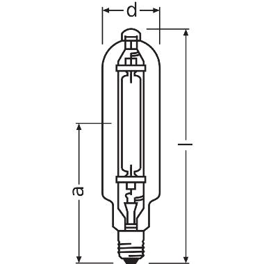 HQI-T 2000W/N/I E40 RWL1           OSRAM - LEDVANCE HQIT2000N product photo Photo 02 3XL