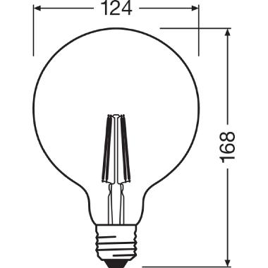 1906LEDGLOBE 7W/825 230VFILGDE27FS1OSRAM - LEDVANCE L1906GD9550824G7 product photo Photo 06 3XL