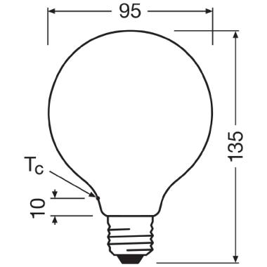 LED G95100 11W 827 FILFR E27 P     LEDV - LEDVANCE PCG95100827S1 product photo Photo 04 3XL
