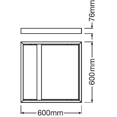 PL 600 SURFACE MOUNT KIT H75       LEDV - LEDVANCE PNLSURKIT600H75 - LEDVANCE PNLSURKIT600H75 product photo Photo 03 3XL