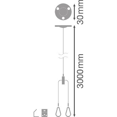 PANEL 1200 KIT SOSPENSIONE PLECO - LEDVANCE PNLSUSPKIT1200G2 - LEDVANCE PNLSUSPKIT1200G2 - LEDVANCE PNLSUSPKIT1200G2 product photo Photo 02 3XL