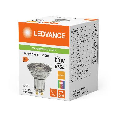 LED PAR168036 DIM 7W 927 GU10 P    LEDV - LEDVANCE PP1680D927362 product photo Photo 02 3XL