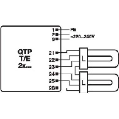 QTP-T/E 1X18,2X18/220-240 UNV1     OSRAM - LEDVANCE QTPTE12X18 product photo Photo 04 3XL