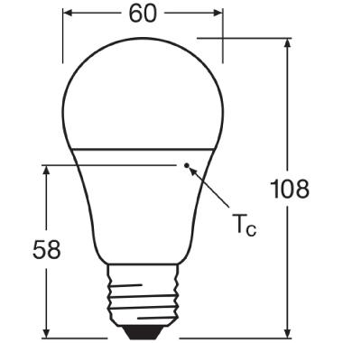 LED CLA60 DS 8.8W 827 FR E27 S     LEDV - LEDVANCE SCA60SENS827S1 - LEDVANCE SCA60SENS827S1 product photo Photo 03 3XL