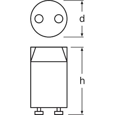 OSRAM STARST111 STARTER UNIVERSALE  PER LAMPADE FLUORESCENTI 4-80W - LEDVANCE STARST111 product photo Photo 02 3XL