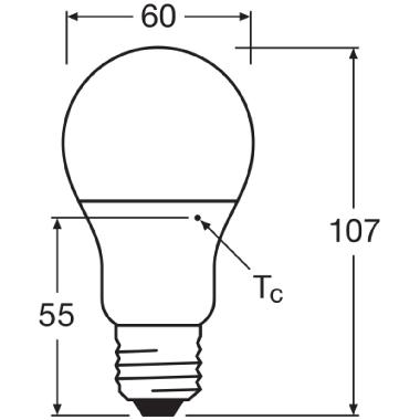 Led Classic A V 4.9W 827 Frosted E27 - LEDVANCE VCA40827S1 product photo Photo 05 3XL