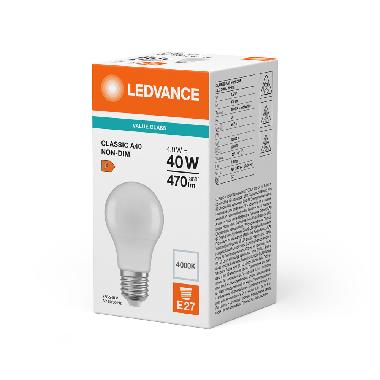 Led Classic A V 4.9W 840 Frosted E27 - LEDVANCE VCA40840S1 product photo Photo 02 3XL