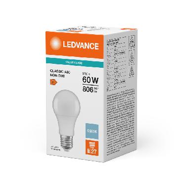 Led Classic A V 8.5W 865 Frosted E27 - LEDVANCE VCA60865S1 product photo Photo 02 3XL