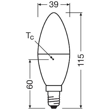 Led Classic B V 7.5W 827 Frosted E14 - LEDVANCE VCB60827SE11 product photo Photo 05 3XL