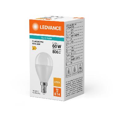Led Classic P V 7.5W 827 Frosted E14 - LEDVANCE VCP60827SE11 product photo Photo 02 3XL