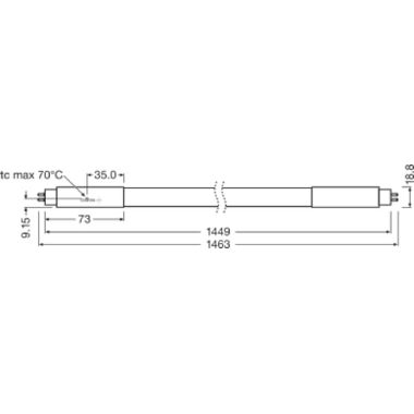 LEDTUBE T5 AC HE35 1449 18W 865    OSRAM - LEDVANCE ST5HE35865ACG1 product photo Photo 03 3XL