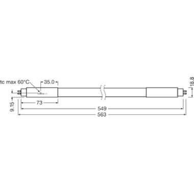 LEDTUBE T5 AC HE14 549 8W 840      OSRAM - LEDVANCE ST5HE14840ACG1 product photo Photo 03 3XL