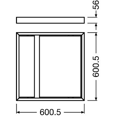 PANEL 600X600MM KIT MONTAGGIO PLAFONE PNL - LEDVANCE PNLSURKIT600G2 - LEDVANCE PNLSURKIT600G2 - LEDVANCE PNLSURKIT600G2 product photo Photo 03 3XL