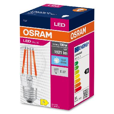 LAMPADA LED A FILAMENTO VALUECLA100 10W/840 230V ATTACCO E27 FS1 OSRAM - LEDVANCE VCA100840CG1 product photo Photo 02 3XL