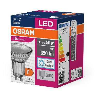 LVPAR165036 3,6W/865 230V GU10 FS1 OSRAM - LEDVANCE GU1050/6500 product photo Photo 02 3XL