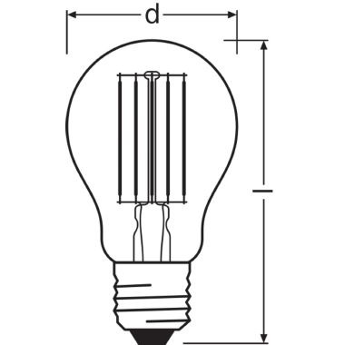 LAMPADA LED A FILAMENTO VALUECLA100 10W/840 230V ATTACCO E27 FS1 OSRAM - LEDVANCE VCA100840CG1 product photo Photo 02 3XL