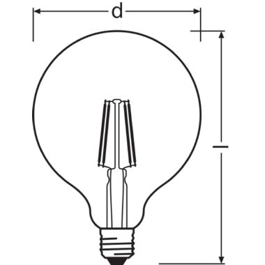 LAMP.LED VINTAGE GLOBO 6.5W 2400K 650 LUMEN E27 - LEDVANCE L1906GD95508247D - LEDVANCE L1906GD95508247D product photo Photo 06 3XL