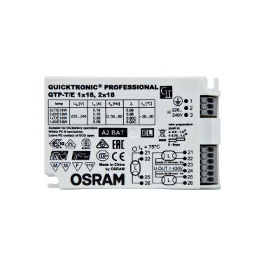 QTP-T/E 1X18,2X18/220-240 UNV1     OSRAM - LEDVANCE QTPTE12X18 product photo Photo 03 3XL
