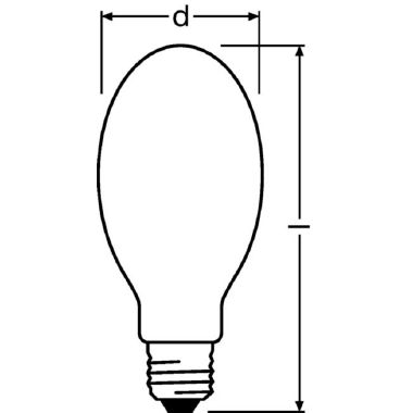 ***LAMP.VAPORI SODIO ALTA PRESS.100W E40 ELLISS - LEDVANCE NAVE100 - LEDVANCE NAVE100 product photo Photo 02 3XL
