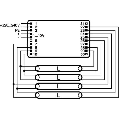 QTI 4X18/220-240 DIM UNV1          OSRAM - LEDVANCE QTI4X18DIM product photo Photo 04 3XL