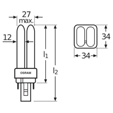 DULUX D 18W/830 G24D-2 FS1         OSRAM - LEDVANCE DD18830 product photo Photo 03 3XL