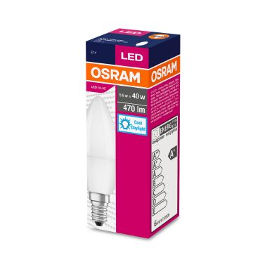 LAMP.LED OLIVA 5W/865 470LM E14 SMERIGL. - LEDVANCE VCB40865SE1G6 - LEDVANCE VCB40865SE1G6 product photo Photo 02 3XL