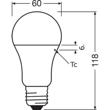 LAMP.LED GOCCIA 11,5W/865 1060LM E27 SMERIGL. - LEDVANCE VCA75865SG6 - LEDVANCE VCA75865SG6 product photo Photo 03 3XL