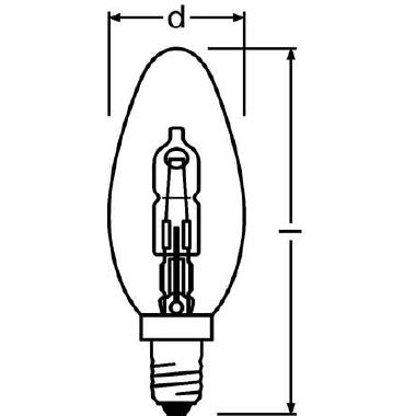 LAMP.ALOG.OLIVA 30W E14 CHIARA - LEDVANCE HCLB30E14 - LEDVANCE HCLB30E14 product photo Photo 03 3XL